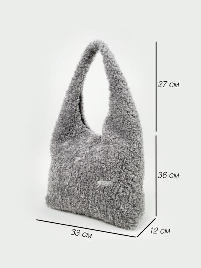 Фото товара: комлект (сумка та косметичка) n25095 світло-сірий. Фото - 7.