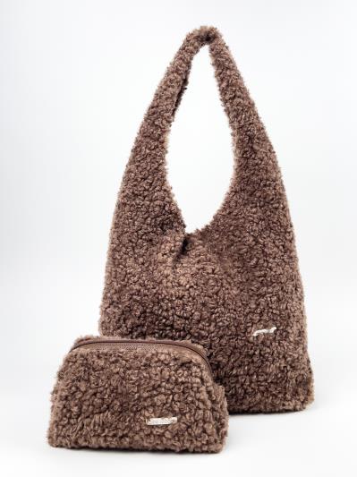 Фото товара: комлект (сумка та косметичка) n25097 шоколад. Фото - 1.