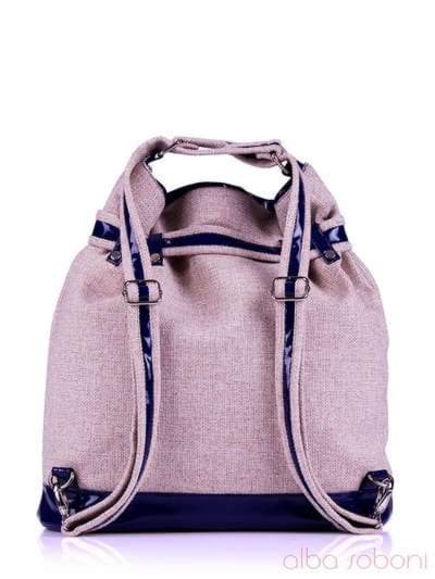 Стильна сумка з вышивкою, модель 130870 льон бежевий. Зображення товару, вид додатковий.