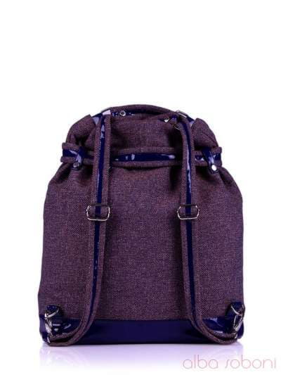 Брендова сумка - рюкзак з вышивкою, модель 130873 льон коричневий. Зображення товару, вид додатковий.
