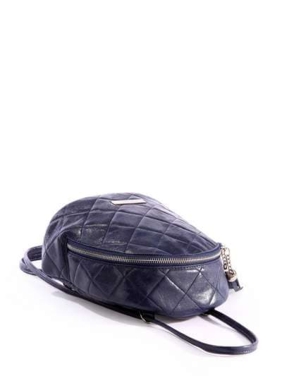 Жіночий міні-рюкзак з вышивкою, модель 171542 синій. Зображення товару, вид додатковий.