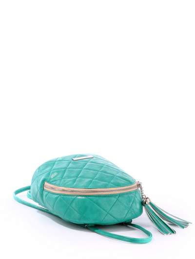 Жіночий міні-рюкзак з вышивкою, модель 171543 зелений. Зображення товару, вид додатковий.