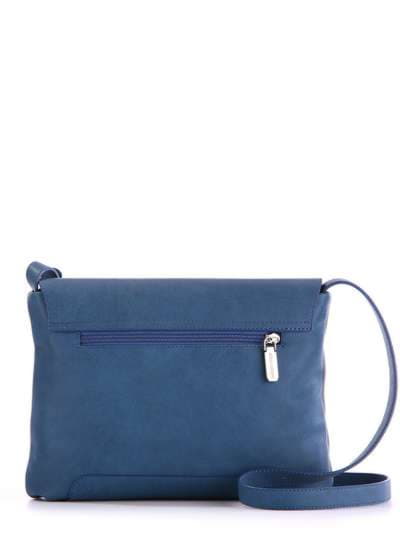 Молодіжна сумка маленька, модель 172597 синій. Зображення товару, вид ззаду.