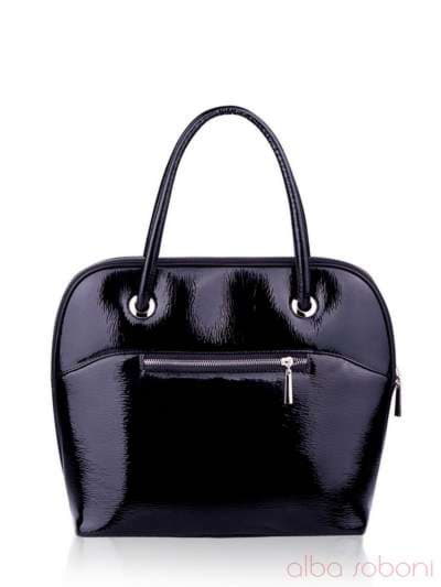 Стильна сумка з вышивкою, модель 131106 чорний. Зображення товару, вид ззаду.