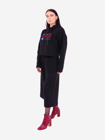 Фото товара: жіночий костюм з кюлотами L чорний (202-011-01). Вид 2.