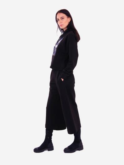 Фото товара: жіночий костюм з кюлотами L чорний (202-013-01). Вид 4.