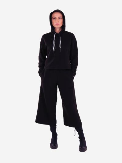 Фото товара: жіночий костюм з кюлотами L чорний (202-014-01). Вид 1.