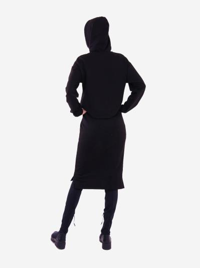 Фото товара: жіночий костюм з юбкою L чорний (202-011-03). Вид 3.