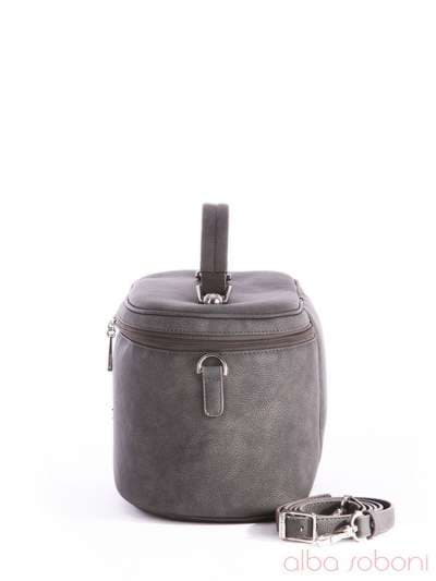 Модна сумка, модель 162347 сірий. Зображення товару, вид ззаду.