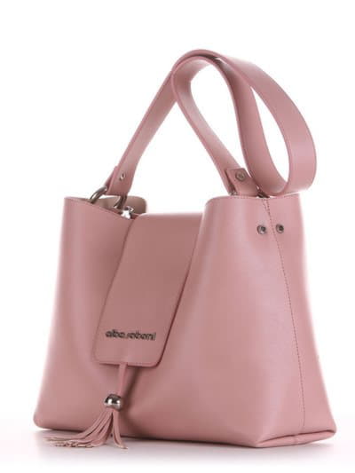 Модна сумка, модель E18039 пудрово-рожевий. Зображення товару, вид збоку.