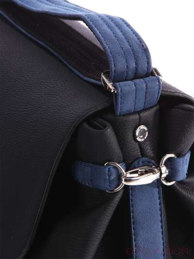 Стильна сумка з вышивкою, модель 162304 чорний. Зображення товару, вид ззаду.