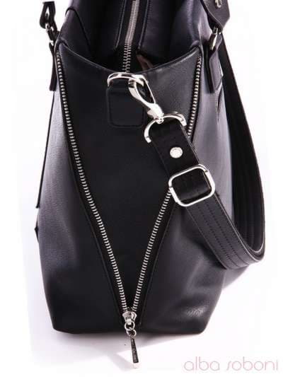 Модна сумка з вышивкою, модель 162360 чорний. Зображення товару, вид додатковий.