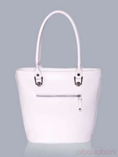 Літня сумка з вышивкою, модель 150700 білий. Зображення товару, вид ззаду.