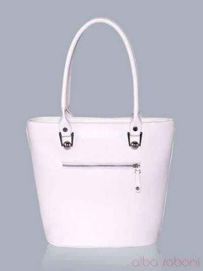 Літня сумка з вышивкою, модель 150705 білий. Зображення товару, вид ззаду.