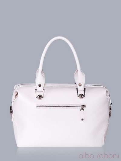 Літня сумка з вышивкою, модель 150710 білий. Зображення товару, вид ззаду.