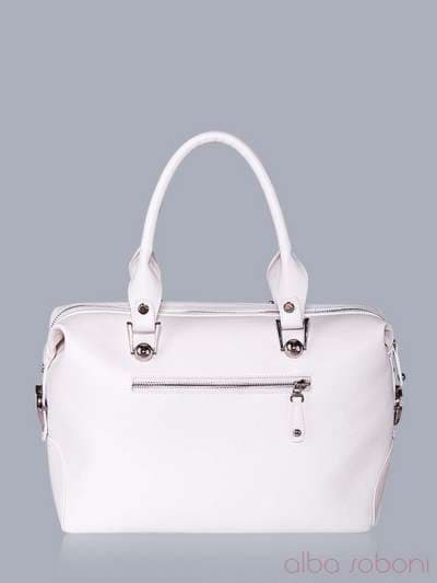 Літня сумка з вышивкою, модель 150715 білий. Зображення товару, вид ззаду.