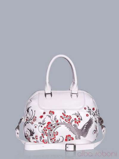 Літня сумка з вышивкою, модель 150780 білий. Зображення товару, вид ззаду.
