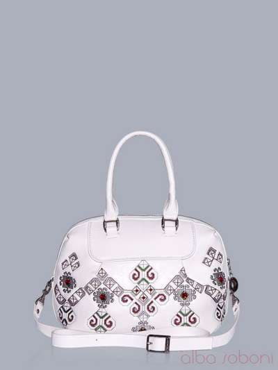 Літня сумка з вышивкою, модель 150782 білий. Зображення товару, вид ззаду.