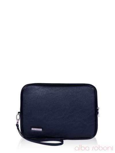 Модна сумка для планшета з вышивкою, модель 141061 чорний. Зображення товару, вид ззаду.