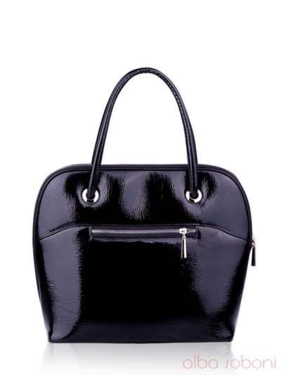Стильна сумка з вышивкою, модель 131103 чорний. Зображення товару, вид ззаду.