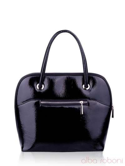 Модна сумка з вышивкою, модель 131105 чорний. Зображення товару, вид ззаду.