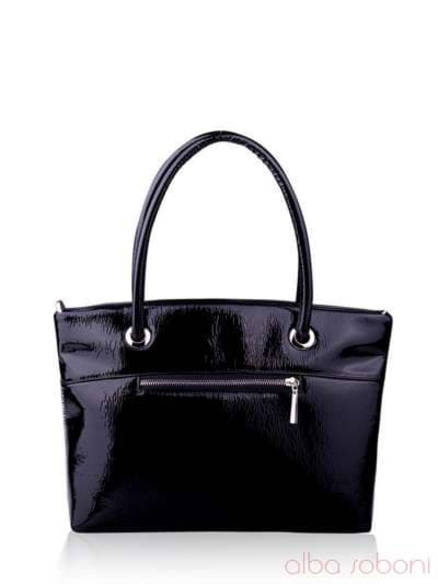 Стильна сумка з вышивкою, модель 131115 чорний. Зображення товару, вид ззаду.