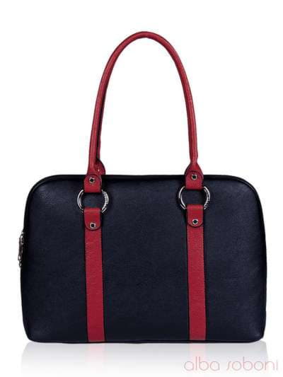 Стильна сумка з вышивкою, модель 141472 чорно-червоний. Зображення товару, вид ззаду.