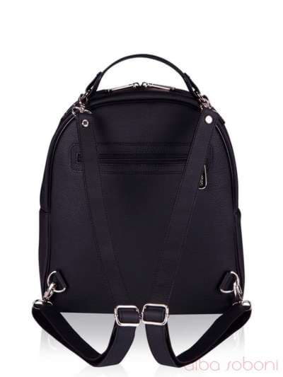 Стильний рюкзак з вышивкою, модель 152441 чорний. Зображення товару, вид ззаду.