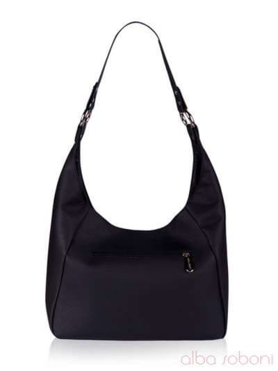 Модна сумка з вышивкою, модель 152430 чорний. Зображення товару, вид ззаду.