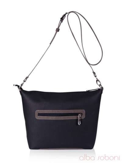 Стильна сумка з вышивкою, модель 152472 чорний. Зображення товару, вид ззаду.