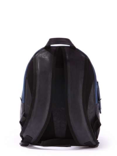 Стильний рюкзак з вышивкою, модель 171602 чорно-синій. Зображення товару, вид додатковий.