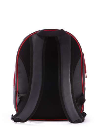 Шкільний рюкзак, модель 171611 чорно-червоний. Зображення товару, вид додатковий.