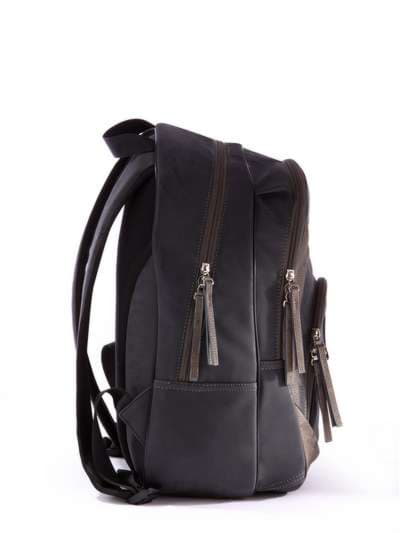 Шкільний рюкзак, модель 171613 чорний-хакі. Зображення товару, вид ззаду.