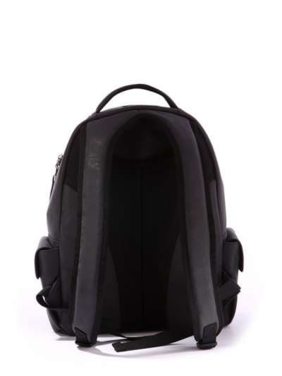 Шкільний рюкзак з вышивкою, модель 171621 чорний. Зображення товару, вид ззаду.
