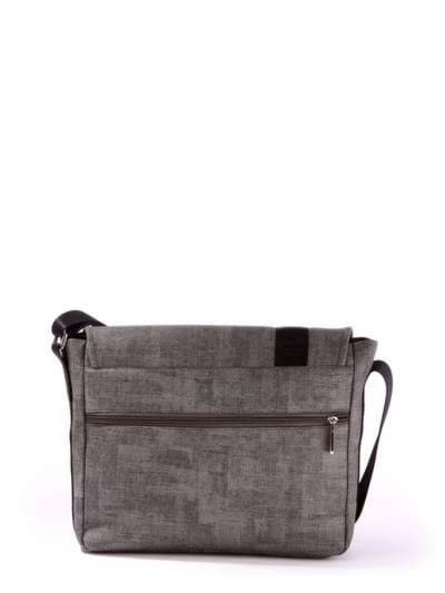 Шкільна сумка, модель 171643 сірий. Зображення товару, вид ззаду.