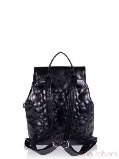 Модний рюкзак з вышивкою, модель 152361 чорний. Зображення товару, вид ззаду.