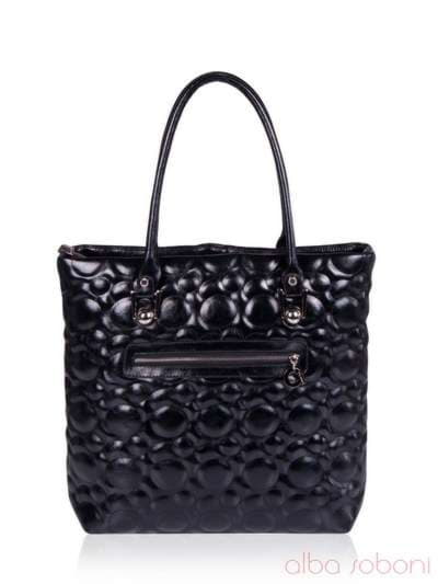 Модна сумка з вышивкою, модель 152371 чорний. Зображення товару, вид ззаду.