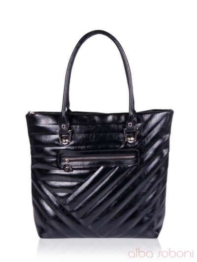 Молодіжна сумка з вышивкою, модель 152372 чорний. Зображення товару, вид ззаду.