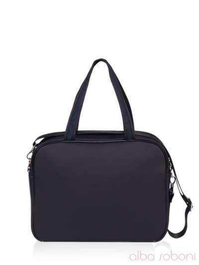 Шкільна сумка з вышивкою, модель 161602 чорний. Зображення товару, вид ззаду.
