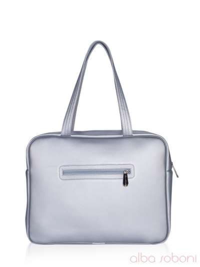 Шкільна сумка, модель 161606 срібло. Зображення товару, вид ззаду.