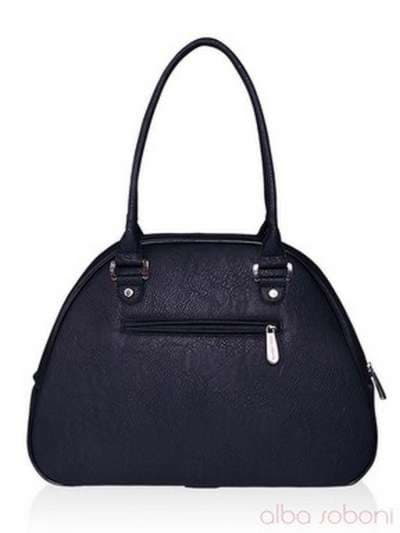 Стильна сумка з вышивкою, модель hm1501 чорний. Зображення товару, вид ззаду.