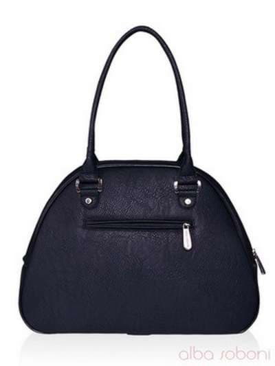 Модна сумка з вышивкою, модель hm1505 чорний. Зображення товару, вид ззаду.