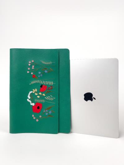 Фото товара: чохол для ноутбука 260105 зелений. Фото - 1.