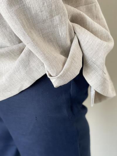 Фото товара: лляний жіночий піджак натуральний колір екрю. Фото - 5.