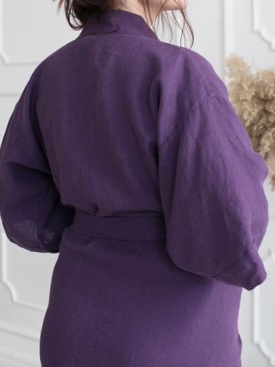 Фото товара: жіночий лляний халат 