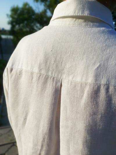 Фото товара: лляна сорочка біла. Вид 5.