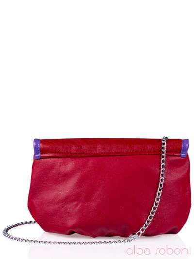 Стильна дитяча сумочка з вышивкою, модель 0161 червоний. Зображення товару, вид ззаду.