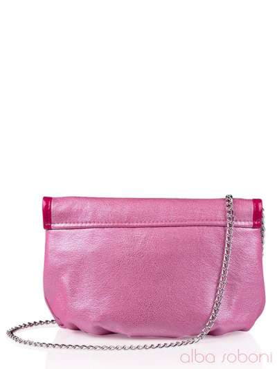 Стильна дитяча сумочка з вышивкою, модель 0162 рожевий. Зображення товару, вид ззаду.