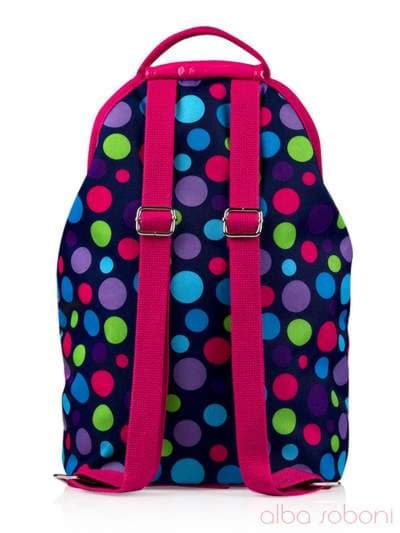 Стильна дитяча сумочка з вышивкою, модель 0172 синьо-рожевий. Зображення товару, вид ззаду.