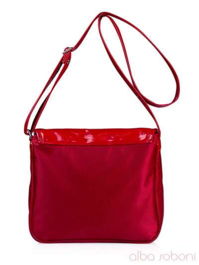 Стильна дитяча сумочка з вышивкою, модель 0181 червоний. Зображення товару, вид ззаду.